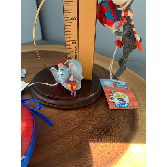 Dr. Seuss Christmas Ornaments Set with Cat In The Hat & Horton 1998 - Picture 9 of 12